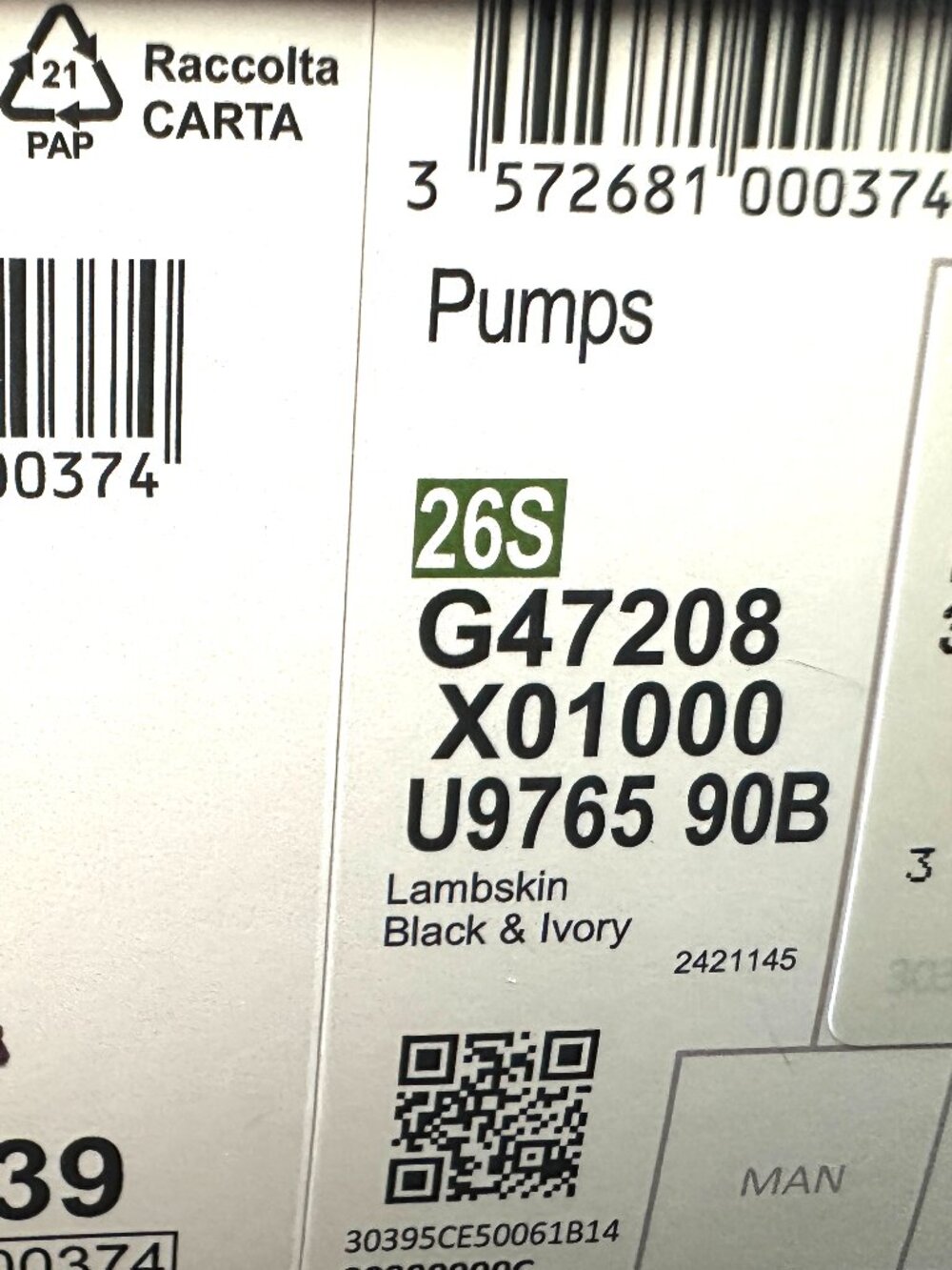 CHANEL 26S Leather Square Toe Turnlock CC Block Heels Pumps Shoes Black Ivory - Picture 12 of 16